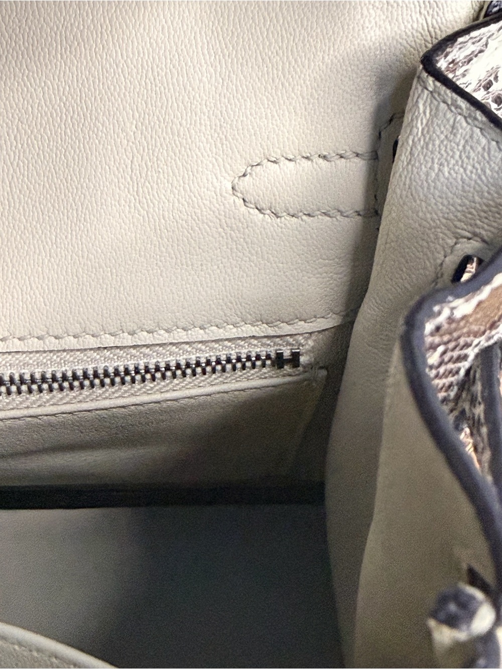H Ombre genuine Varanus Salvator ring Lizard Birkin 25 Retourne PHW soldout rare - Picture 7 of 9